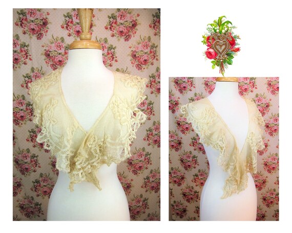 Antique Fichu Collar Antique Irish Lace Collar Ant