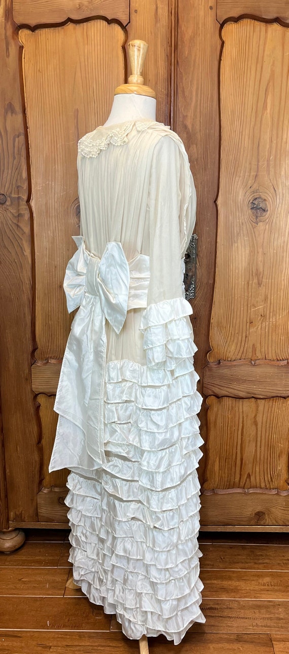 Edwardian Tea Gown Antique Dress Edwardian Tiered… - image 6