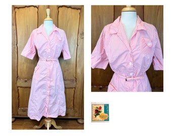 Vintage Candy Striper Uniform Vintage Nurse Dress Vintage Shirt Dress