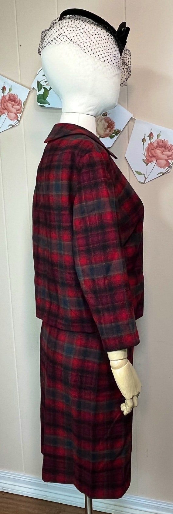 Vintage Wool Suit Midcentury Pendleton Wool Skirt… - image 6