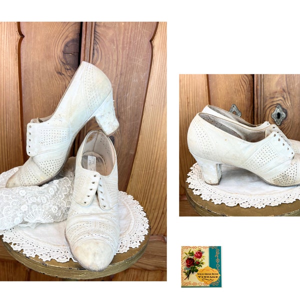 1920’s Shoes Spectator Pumps Vintage 1920’s Heels Flapper Shoes
