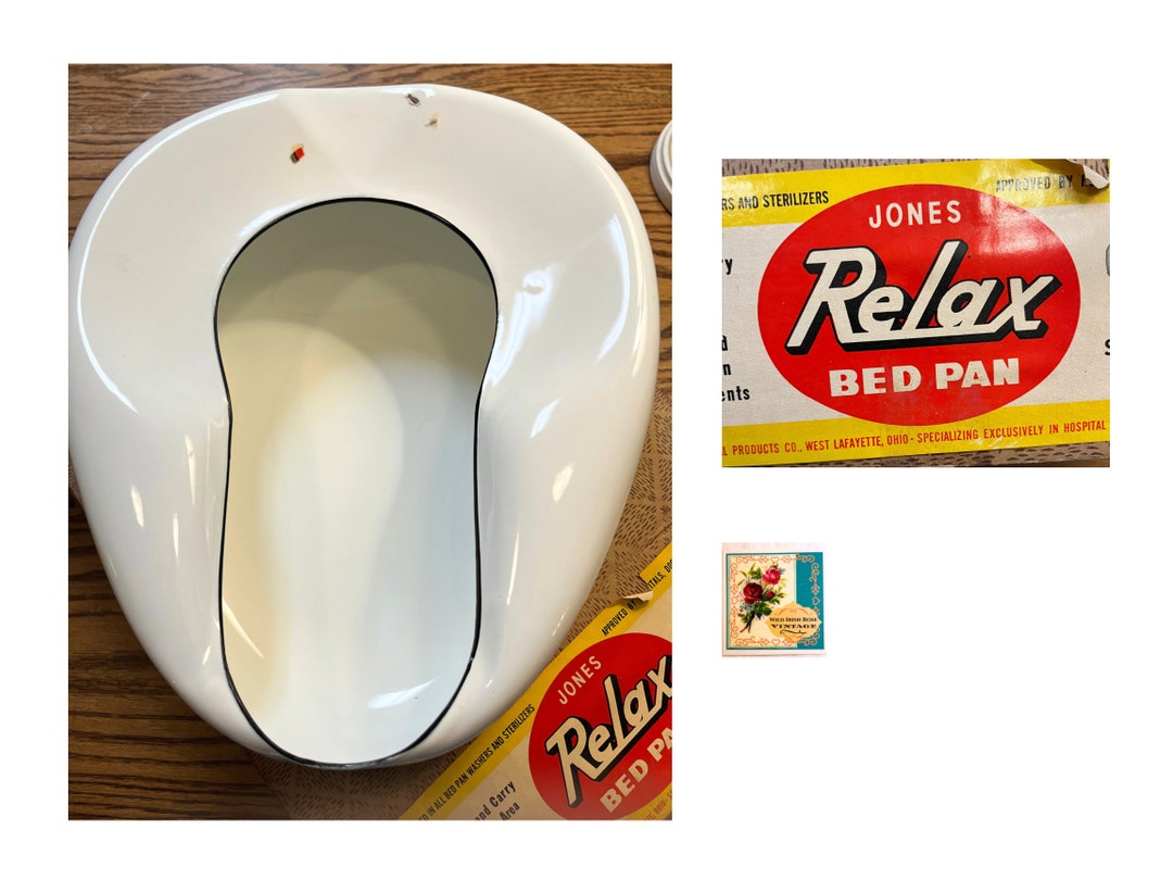 Vintage Bed Pan Enamelware Bed Pan New in Original Box by Etsy