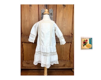 Robe édouardienne pour enfant Robe antique pour bébé Robe en dentelle pour enfant des années 1910