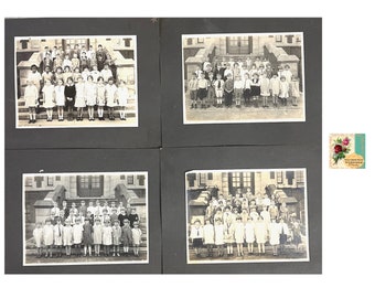 Vintage 1920’s Class Photos Antique School Photographs 1920’s Black & White Photos of children