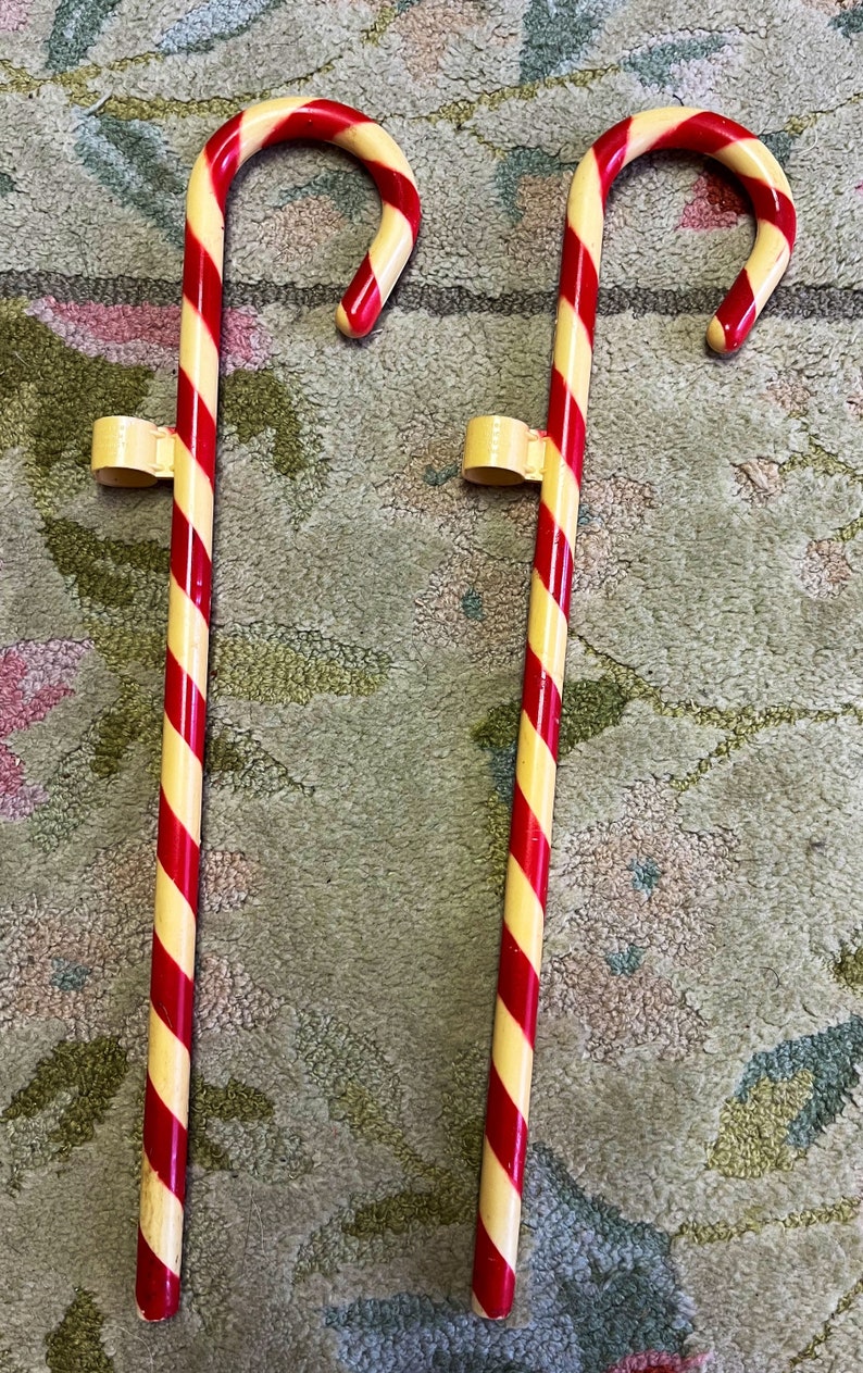 Vintage Plastic Candy Canes Vintage 1980s Union Products Etsy
