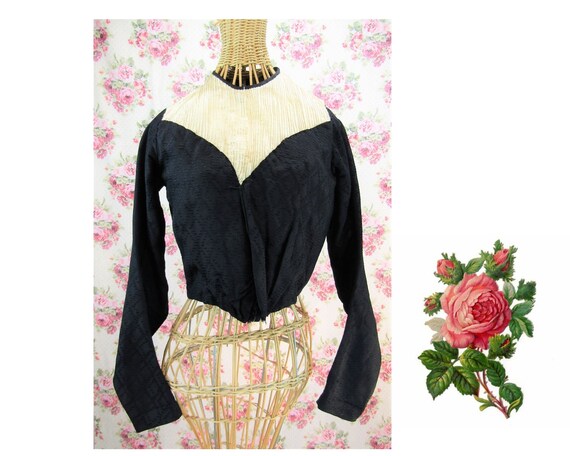 Antique Victorian Bodice Size XS 19th Century Bodi