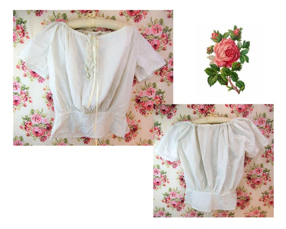 Antique Edwardian Camisole Size XS Victorian Corse