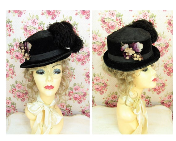 Antique Victorian Ladies Riding Hat 
