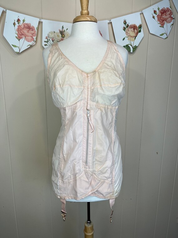 Vintage 1930 s One Piece Girdle XL Art Deco All In On Gem