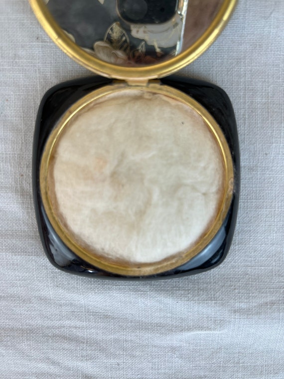 Vintage Compact Vintage Flowered Mirrored Compact… - image 4