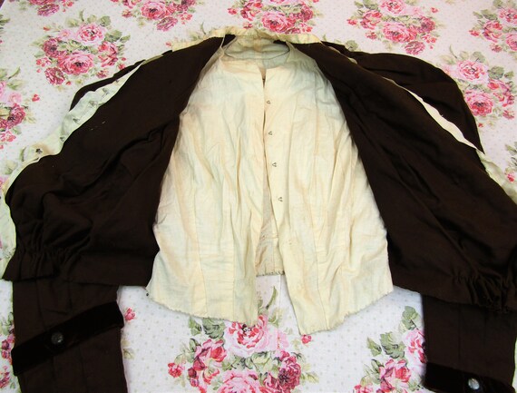 Antique Victorian Bodice Size XS 1890s Bodice 19t… - image 8