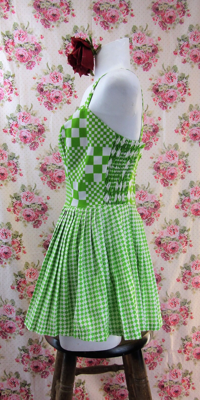 Vintage 1960s Playsuit Size M Vintage SunSuit Vintage 1960s Romper One Piece Skirted Tennis Dress Swimdress by Gabar
