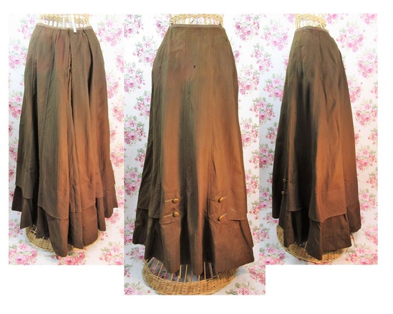 Antique Edwardian Skirt size S Antique 1900s Skirt
