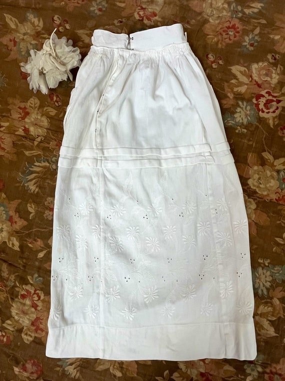 Antique Edwardian Hobble Skirt Edwardian Whitework Em… - Gem