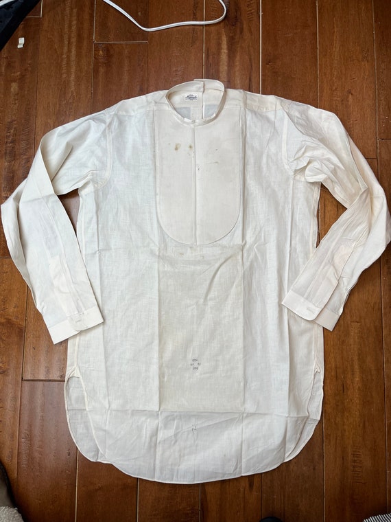 Antique Men’s Tuxedo Shirt Edwardian Men’s Collar… - image 2