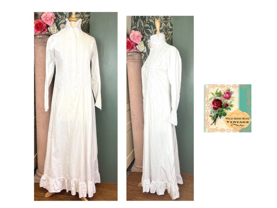 Antique Victorian 1800 s Nightgown Antique 1800 s Long Night Robe