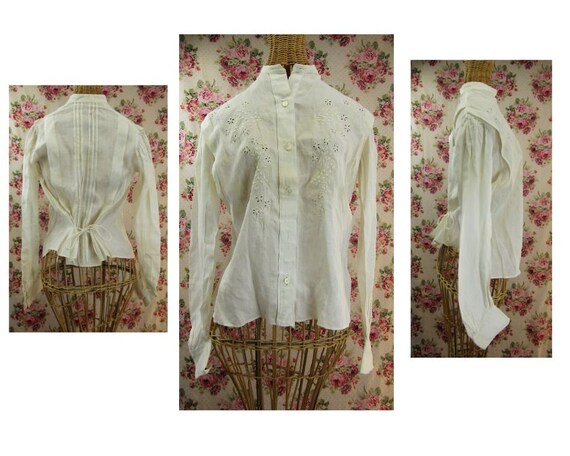 Antique Edwardian Blouse Size Small Antique 1910 W