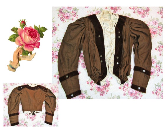 Antique Victorian Bodice Size XS 1890s Bodice 19th
