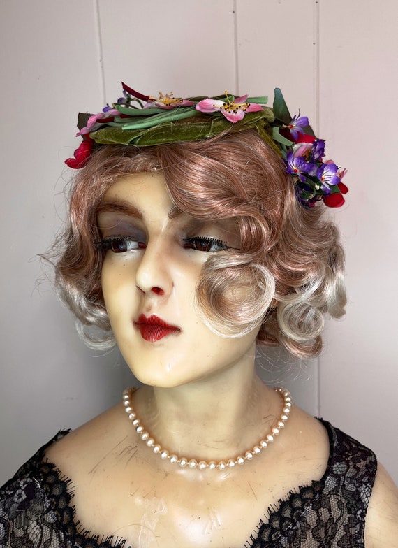 Vintage 1950s Floral Fascinator Fits All Vintage … - image 4