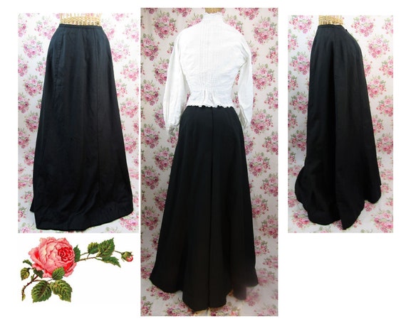 Antique Edwardian Full Length Skirt Size XS Long B