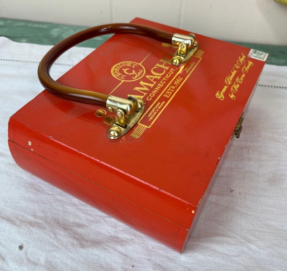 Vintage Cigar Box Handbag Cigar Box Purse Vintage… - image 5