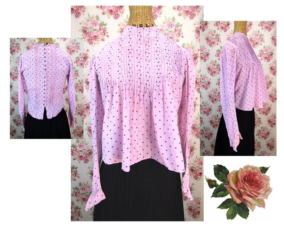 Edwardian Blouse Size XS Pink Edwardian Shirtwaist