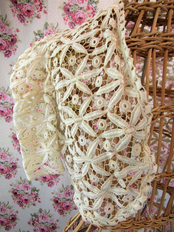 Antique Edwardian Lace Blouse Edwardian Jacket Ed… - image 3