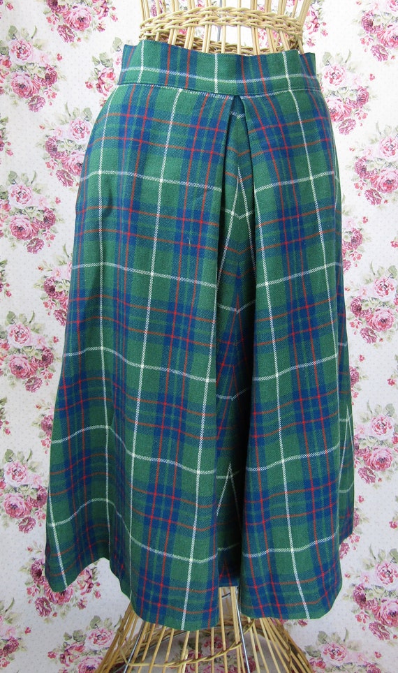 Vintage 1950s Plaid Wool Skirt Size S Vintage Woo… - image 10