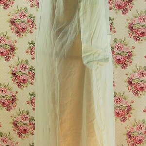 Antique Edwardian Nightgown Size Small European Made Linen Nightshirt Edwardian Nightshirt Creamy Fine Linen image 7