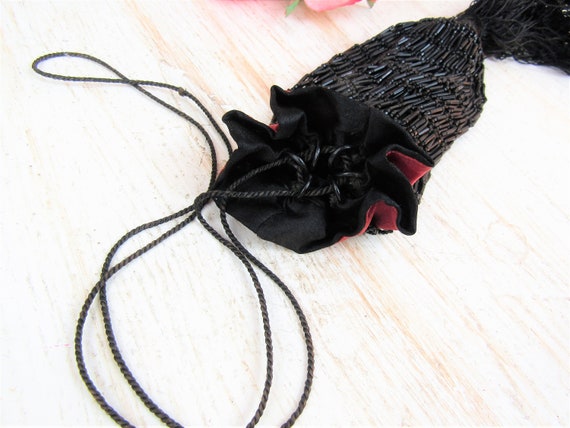 Antique Victorian Reticule 19th Century Drawstrin… - image 3