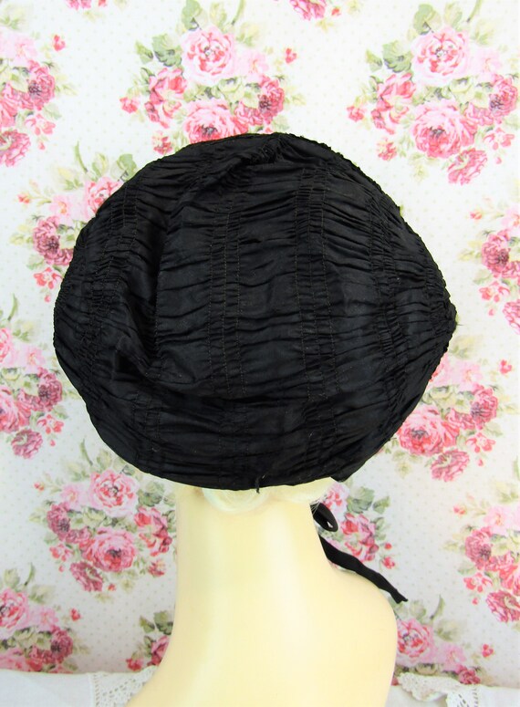 1870s Mourning Chapeau Antique Mourning Bonnet An… - image 6