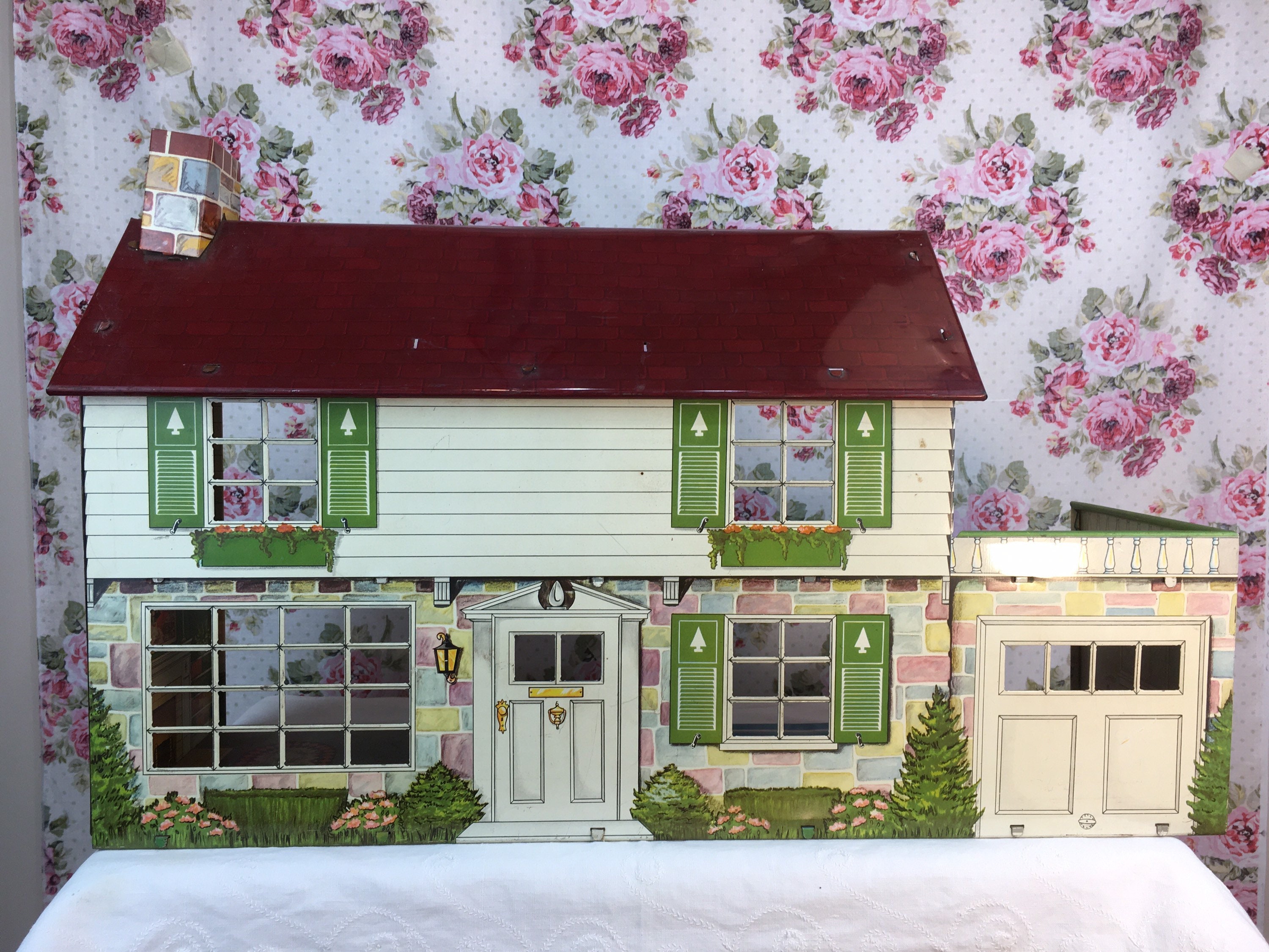 Vintage Tin Dollhouse 1950's Tin Litho Dollhouse Metal Etsy