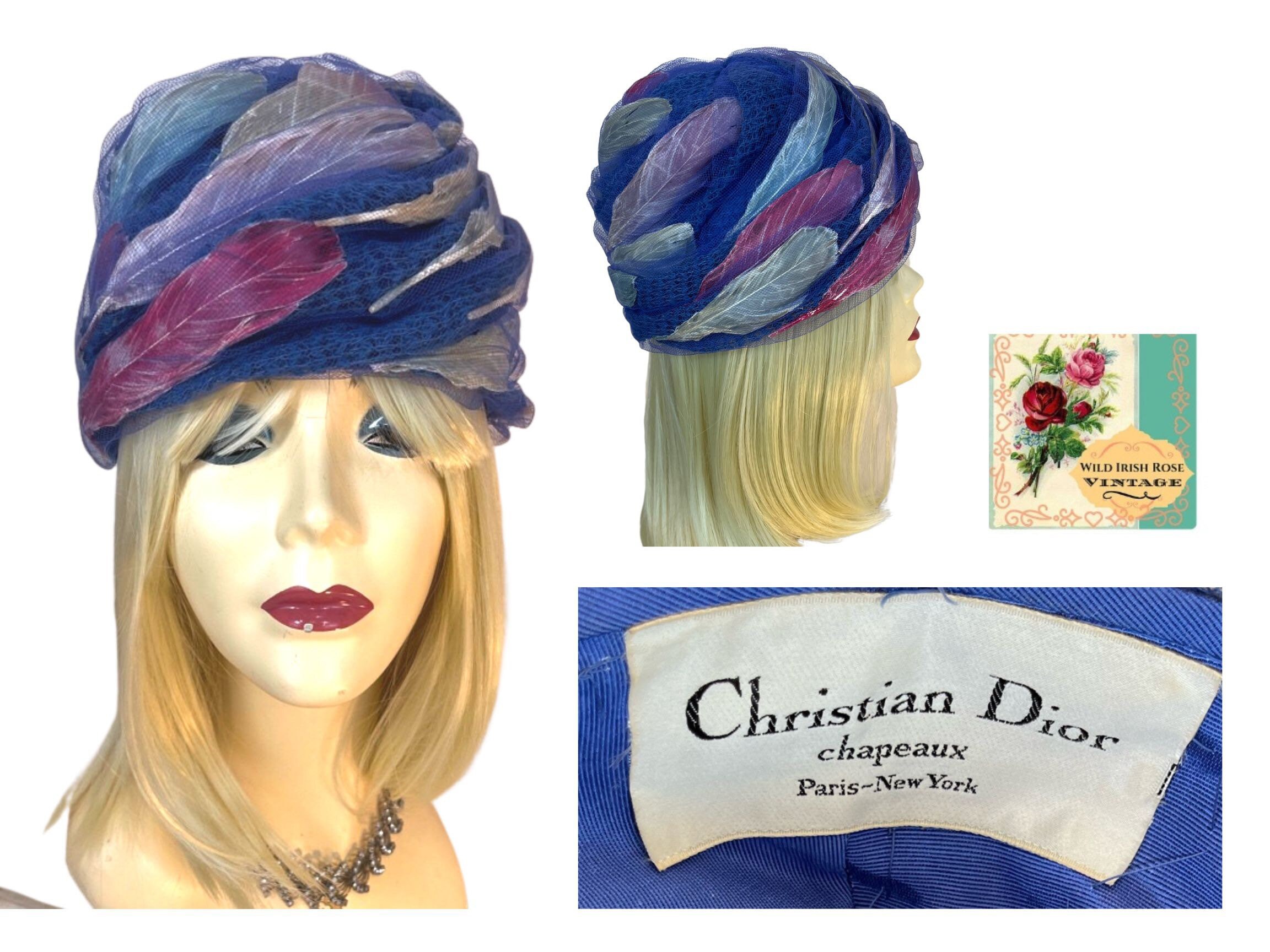 Vintage 1960 Doir Couture Hat Vintage Perfection ? 1960s Christian Dior Chapeaux Turban  main image 4