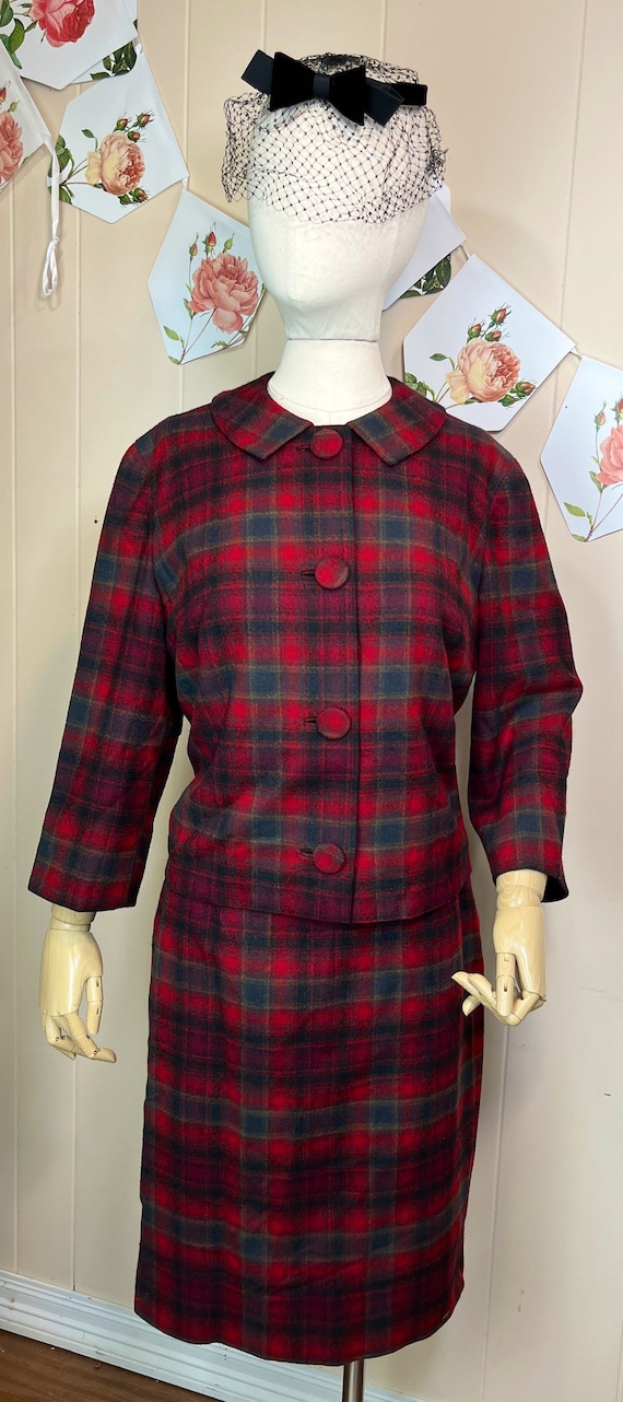 Vintage Wool Suit Midcentury Pendleton Wool Skirt… - image 2
