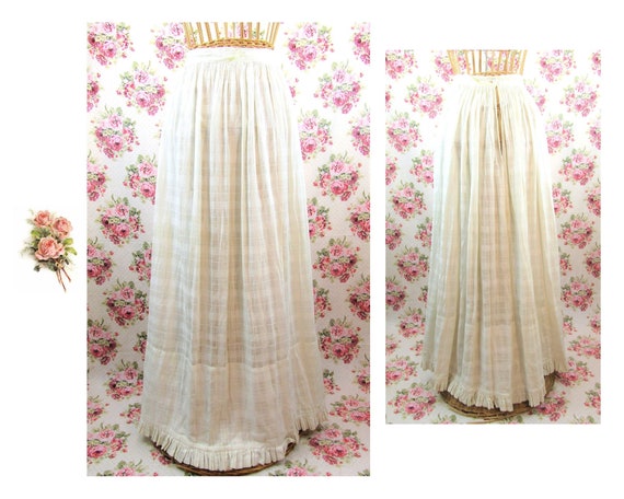 Antique Victorian Dimity Skirt 30" waist Antique 1