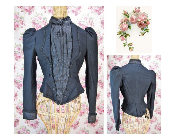 1890s Victorian Bodice Size S Antique 1890s Top Bl