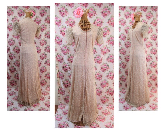 Vintage 1930s 30s Dress Size S 30s Glamour Hostess