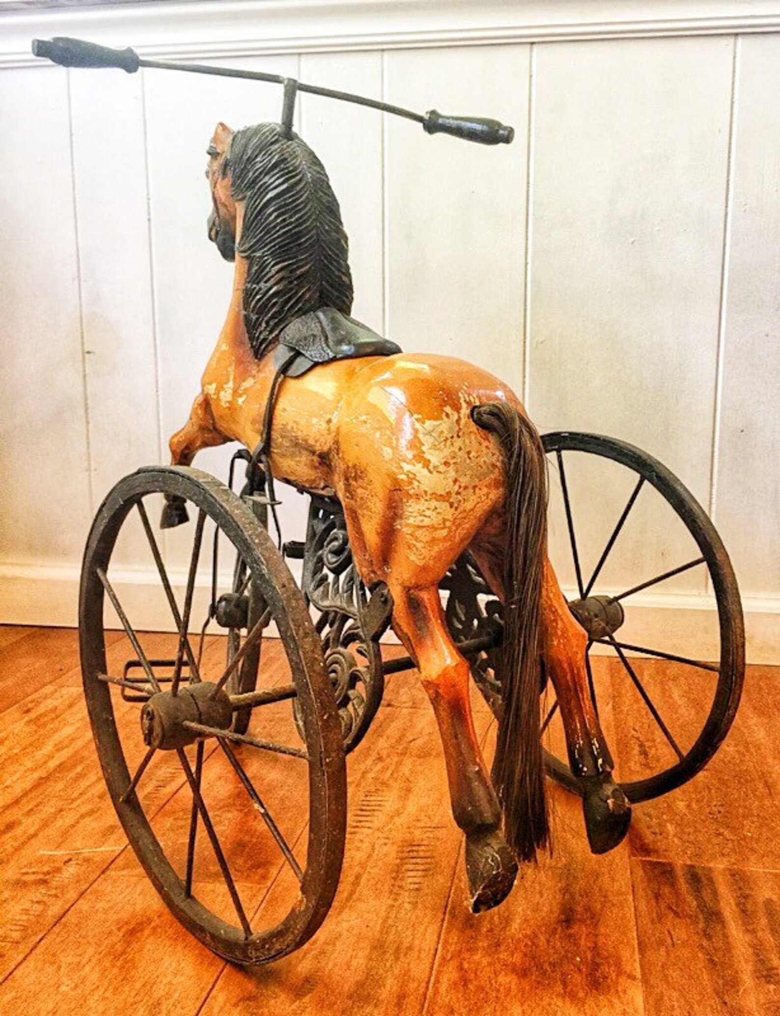 Antique Victorian Tricycle Horse Victorian Velocipede Large Etsy