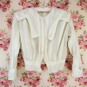 Antique Edwardian Blouse Victorian Bodice Antique White Blouse image 8