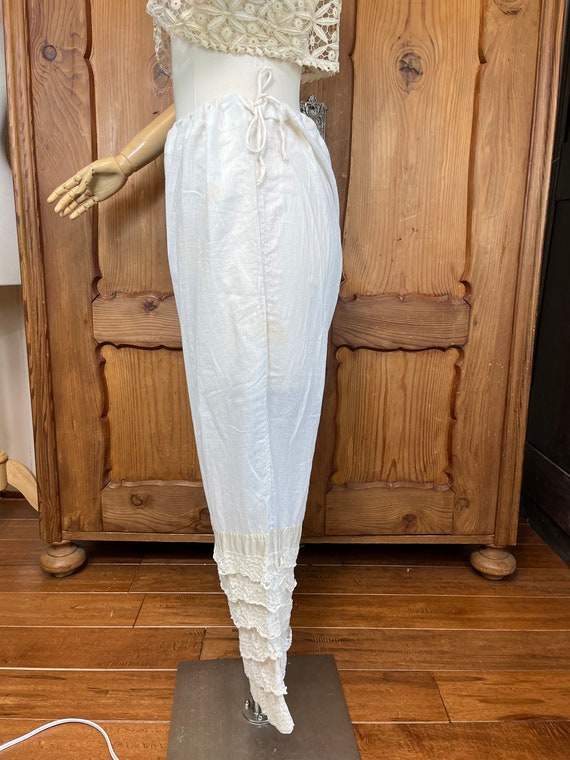 Antique Victorian Pantaloons 1800’s Long Bloomers… - image 3