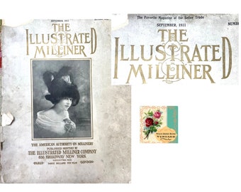 Antique Hatmaking Magazine Edwardian Millinery Magazine Antique The Illustrated Milliner 1911 Magazine Antique Edwardian Fashion Magazine