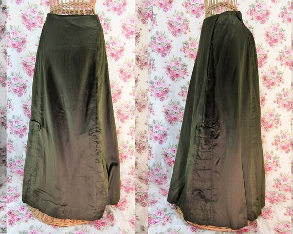 Authentic Edwardian Skirt Size Medium Antique Silk