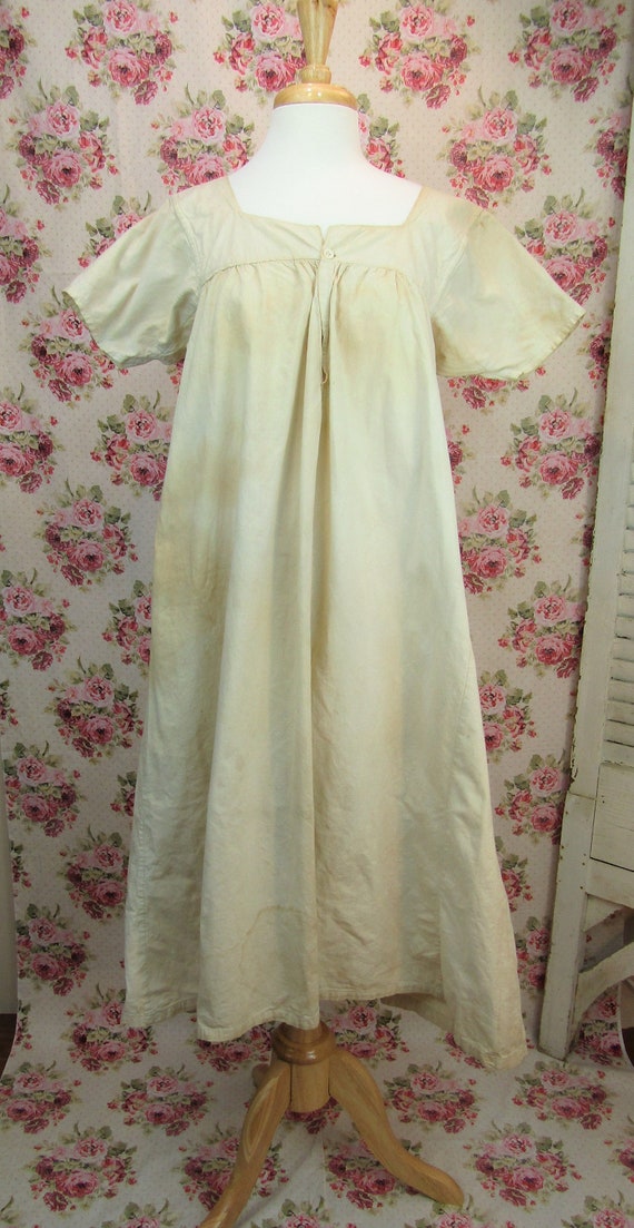 Antique Nightgown Mid 19th Century Ladies Nightgo… - image 2