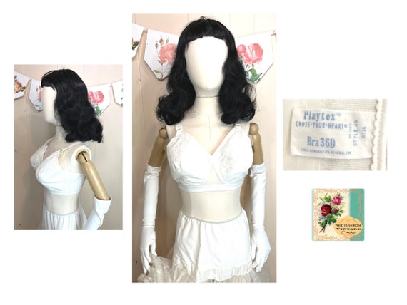 Vintage Playtex Bullet Bra Vintage 36D Bullet Bra Cotton & Lace