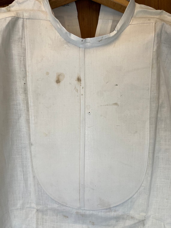 Antique Men’s Tuxedo Shirt Edwardian Men’s Collar… - image 3