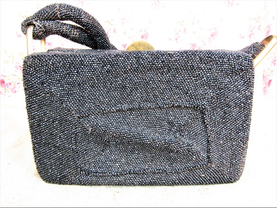 Vintage DuBonnette Beaded Box Purse 1940s DuBonne… - image 5