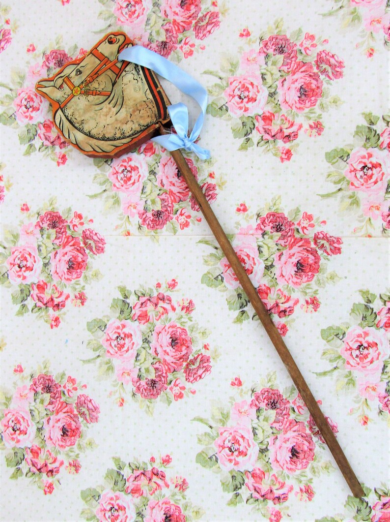 Vintage Stick Horse Hobby Horse N N Hill Brass Company Wooden Etsy