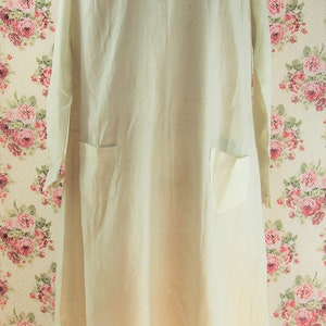 Antique Edwardian Nightgown Size Small European Made Linen Nightshirt Edwardian Nightshirt Creamy Fine Linen image 2