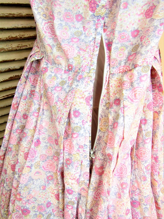 Vintage 1960s Shirtdress Vintage Floral Print Shi… - image 8