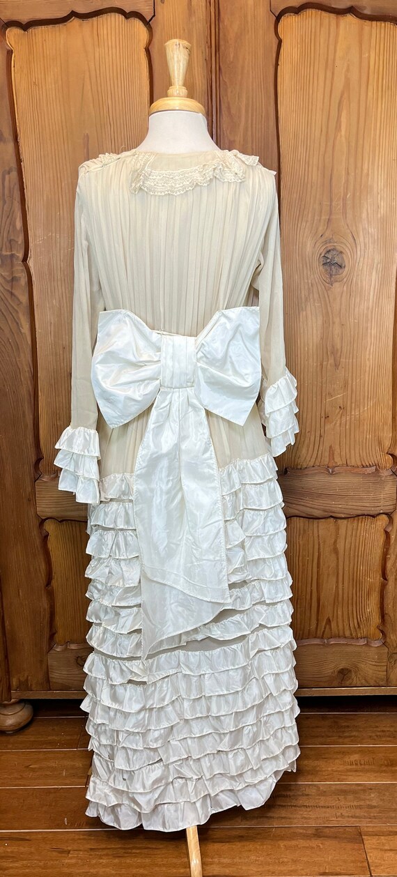 Edwardian Tea Gown Antique Dress Edwardian Tiered… - image 5